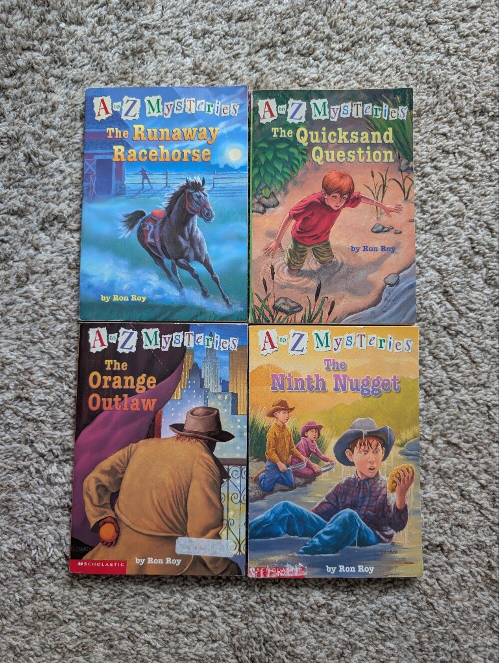 A to Z Mysteries 4-Book Set Of Illustrated Novels by Ron Roy